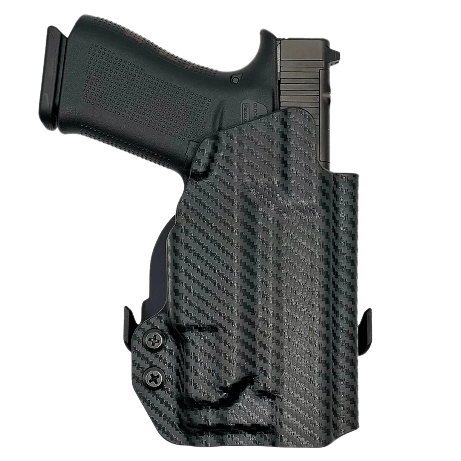 Rounded Gear GLKG4348TLR7CFRHOWBPDL  Paddle Holster OWB Black Carbon Fiber Kydex Fits Glock 43/48 Right Hand