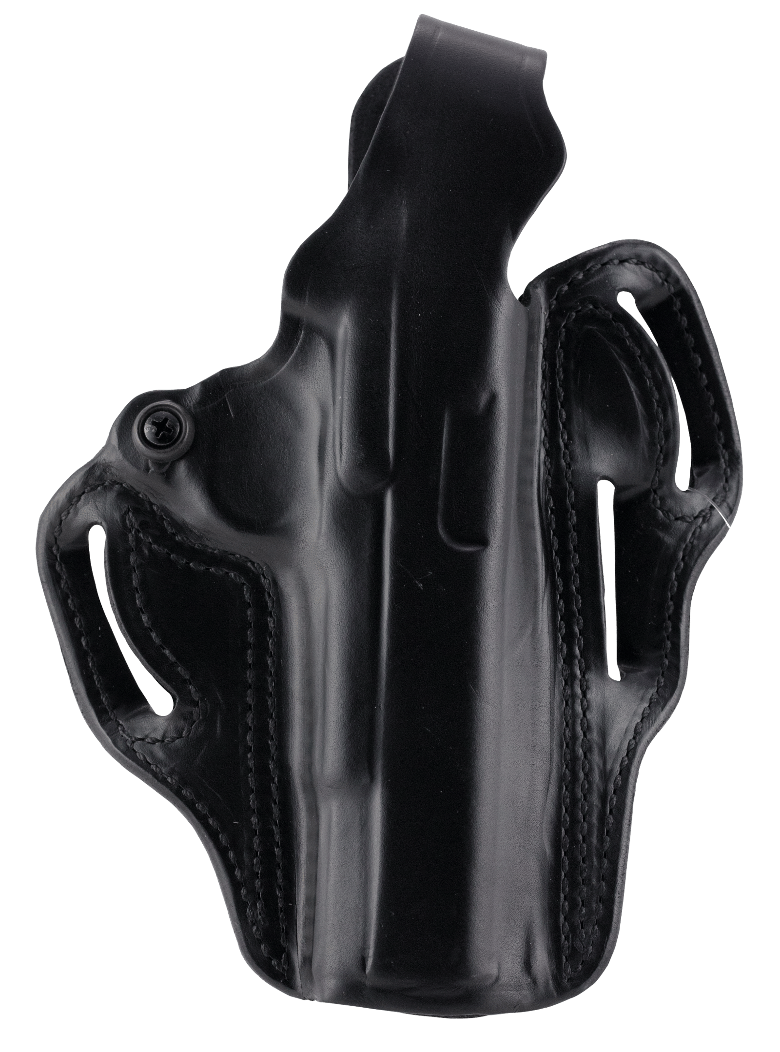 DeSantis Gunhide 001BAB2Z0 Thumb Break Scabbard OWB Black Leather Belt Slide Fits Glock 17 Fits Glock 22 Fits Glock 31 Right Hand