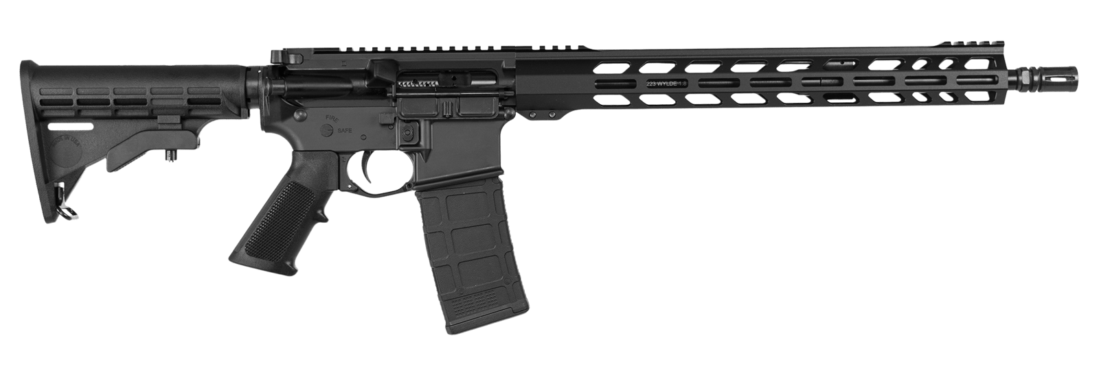 UnBranded AR 223WYFS0001  UAR-F 223 Wylde 30+1 16" Barrel, Black Nitride Metal Finish, 15" M-Lok Handguard, Black Collapsible Stock, Textured Black Polymer Grip