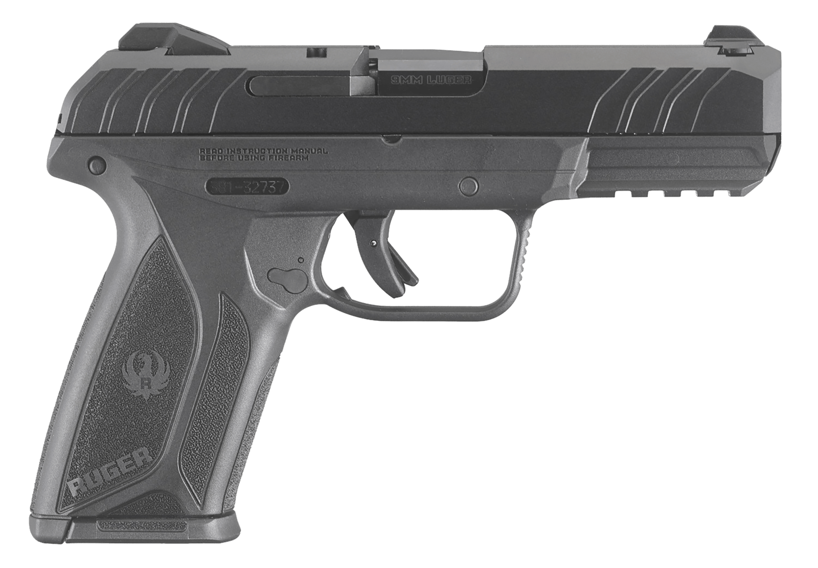 Ruger 3811 Security-9  9mm Luger 10+1 4" Black Steel Barrel, Black Oxide Serrated Steel Slide, Black Polymer Frame w/Picatinny Rail, Black Polymer Grip