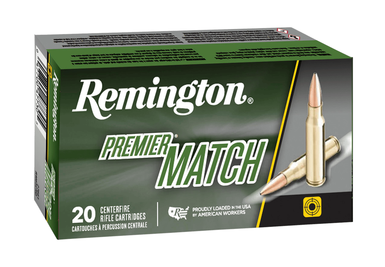 Remington Ammunition 20001 Premier Match 6mmCreedmoor 107gr Sierra MatchKing BTHP 20 Per Box/10 Case
