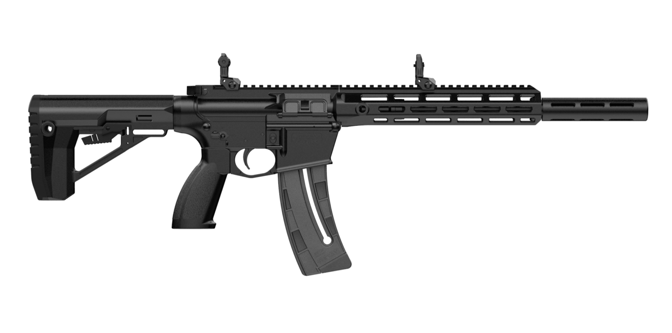 Retay USA RA1522BLKPOLYMLOK10 RA1522 22 LR 10+1 18" Black Chrome Threaded Barrel, Black Chrome Polymer Receiver w/Picatinny Rail,  M-LOK Handguard, Adjustable Black Polymer Stock & Grip