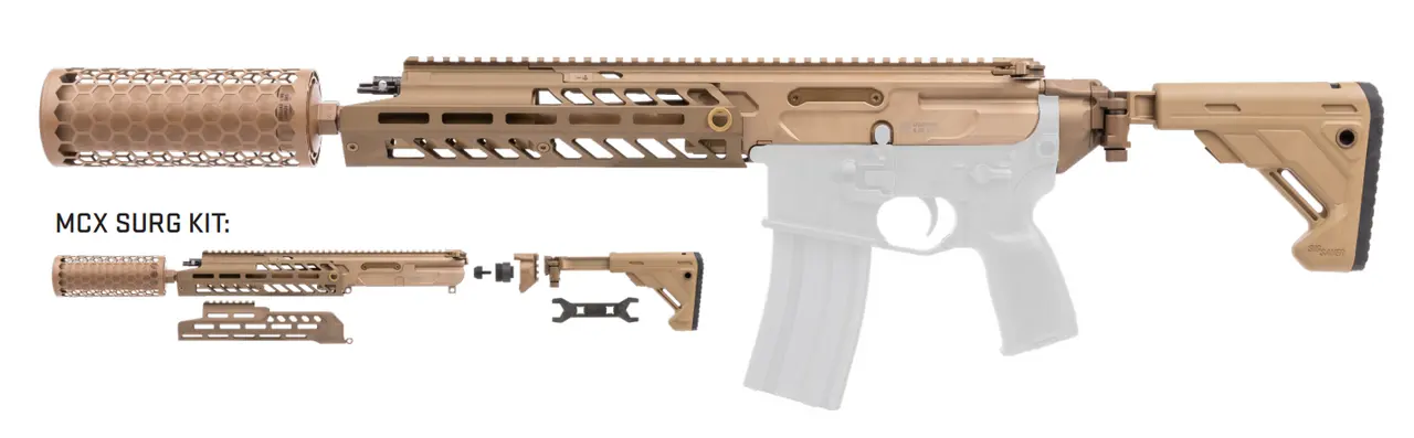 dSIG SAUER MCX-SURG SUPPRESSED UPPER RECEIVER GROUP UPGRADE KIT