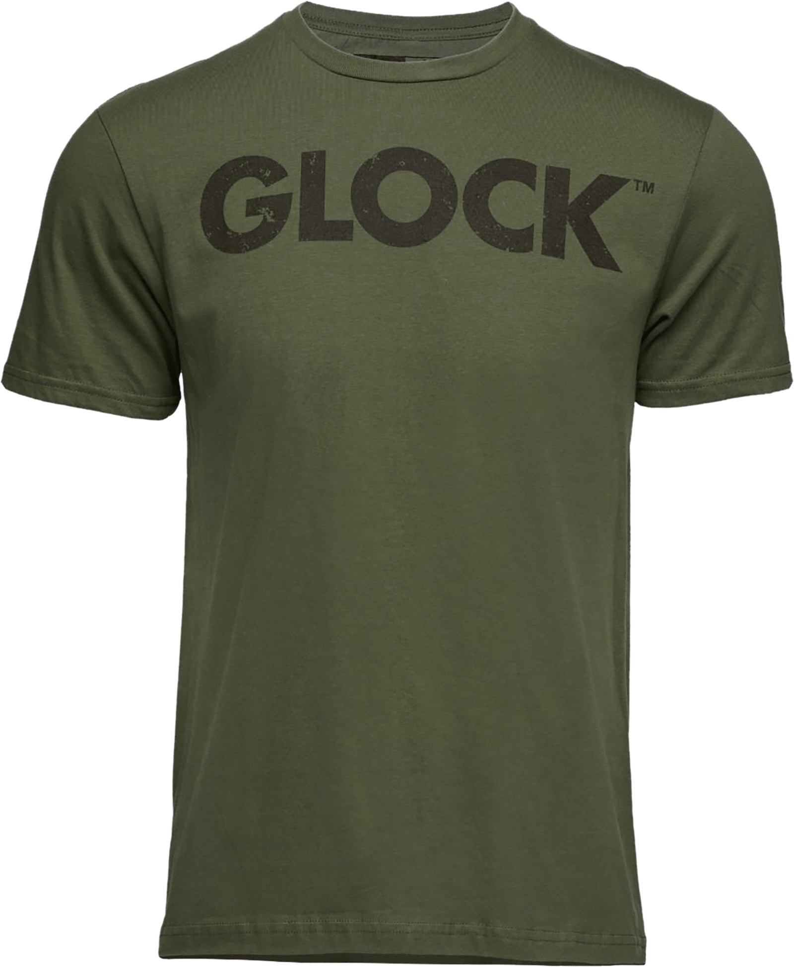 Glock AP96159 Caliber Tee  Military Green Ringspun Cotton Short Sleeve XL