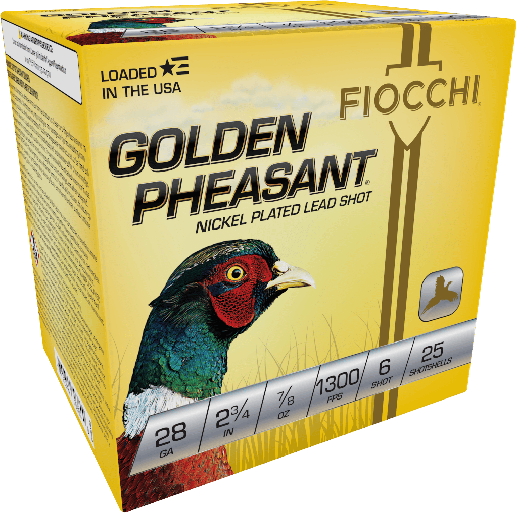 Fiocchi 28GP6 Golden Pheasant Extrema 28Gauge 2.75" 7/8oz 6Shot 25 Per Box/10 Case
