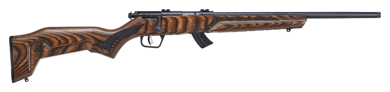 Savage Arms 26737 Mark II Minimalist Full Size 22 LR 10+1 18" Matte Black Steel Threaded Barrel, Matte Black Carbon Steel Drilled & Tapped Receiver, Boyd's Minimalist Natural Brown Laminate Stock