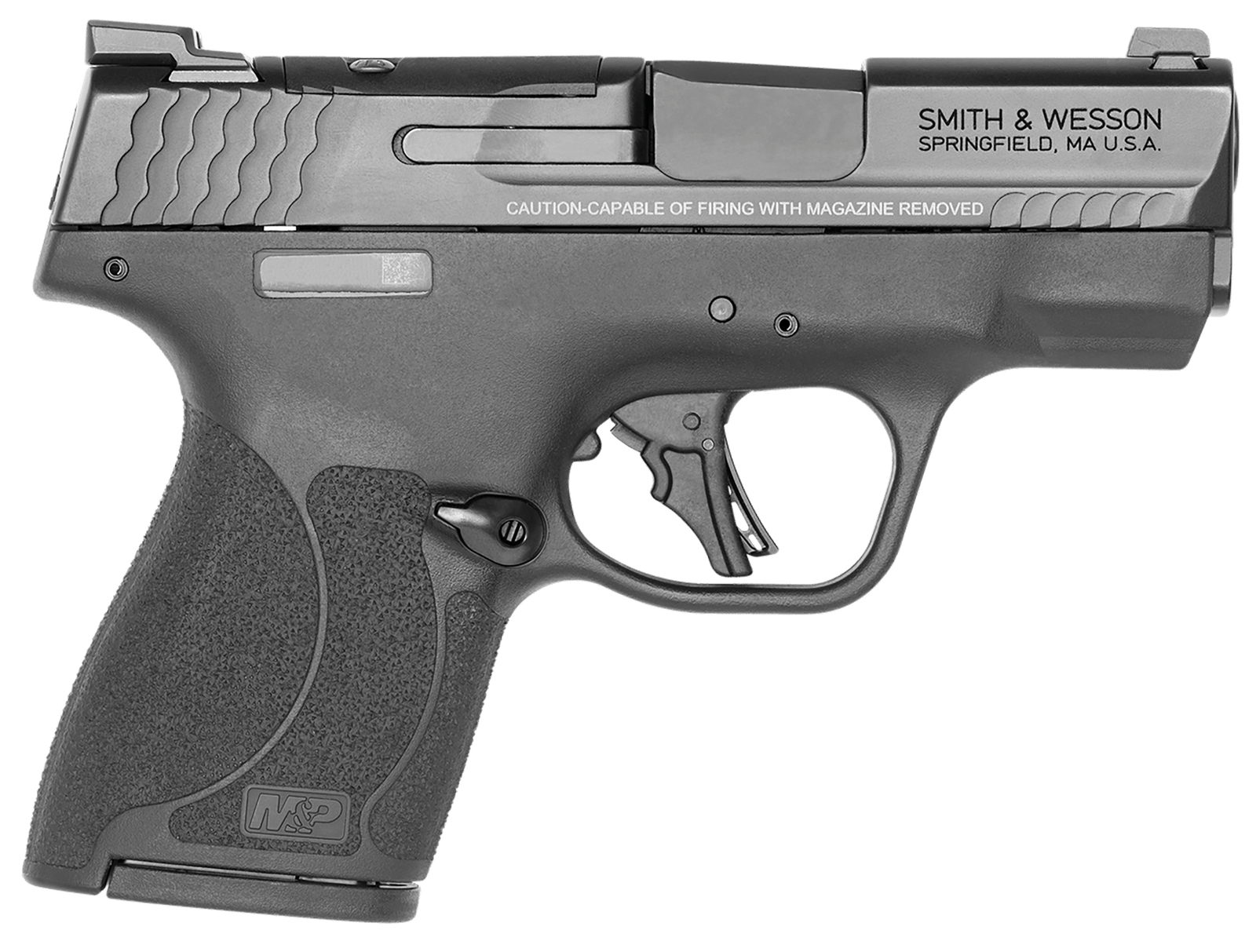 Smith & Wesson 13559 M&P Shield Plus Micro-Compact Frame 9mm Luger 10+1, 3.10" Black Armornite Stainless Steel Barrel & Optic Cut/Serrated Slide, Matte Black Polymer Frame, Tritium Night Sights