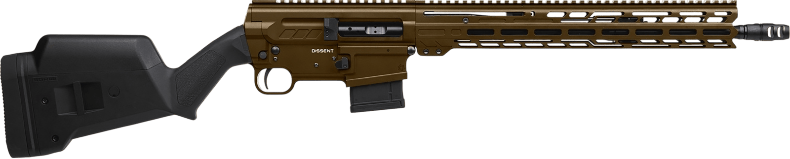 CMMG 55A520BMB Dissent BR4 5.56x45mm 10+1 16.10" Black Nitride Threaded Barrel, Midnight Bronze Cerakote Aluminum Receiver w/Picatinny Rail, M-LOK Handguard, Magpul Fixed Black Polymer Stock