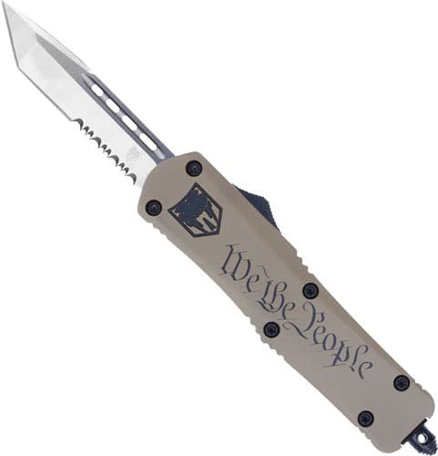 COBRATEC MEDIUM FS3 OTF WE THE PEOPLE 3" TANTO SERRATED