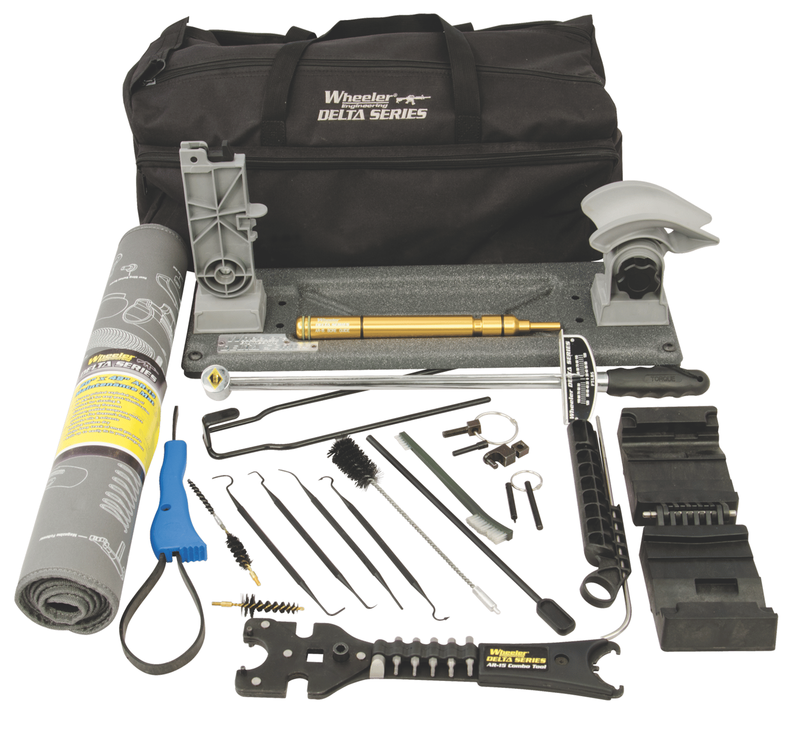 Wheeler 156555 Armorer's Professional Kit Black Multiple Rifle AR15/M16 19 Pieces