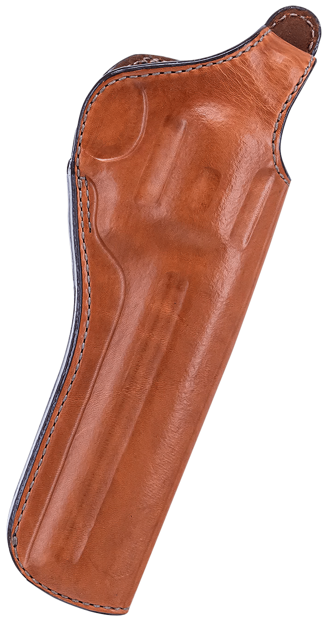 Bianchi 12688 111 Cyclone Belt Holster Size 09 OWB Open Bottom Style made of Leather with Tan Finish, Strongside/Crossdraw & Belt Loop Mount Type fits 8.3" Barrel Colt Anaconda for Right Hand