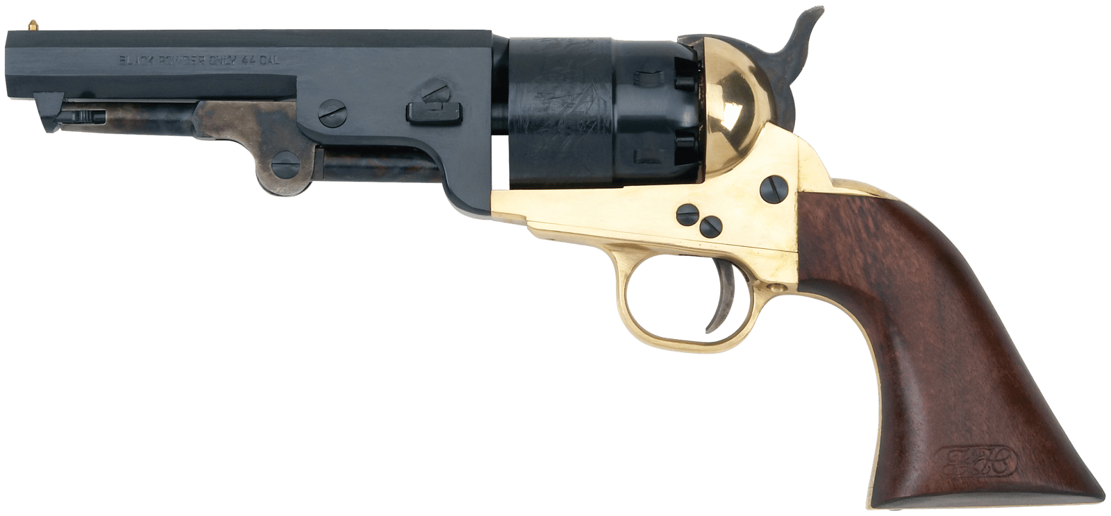 Pietta PF51BR44512 1851 Sheriff 44 Cal 5.50" 6rd Shot Brass Frame, Blued Cylinder, Blued Octagon Barrel, Walnut Grip