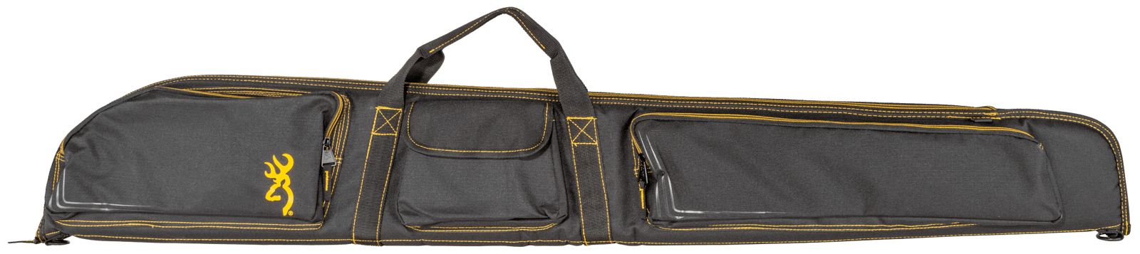 Browning 1419559902 Black & Gold Shotgun Case Black w/Buck Mark Logo 600D Polyester Ripstop 54"