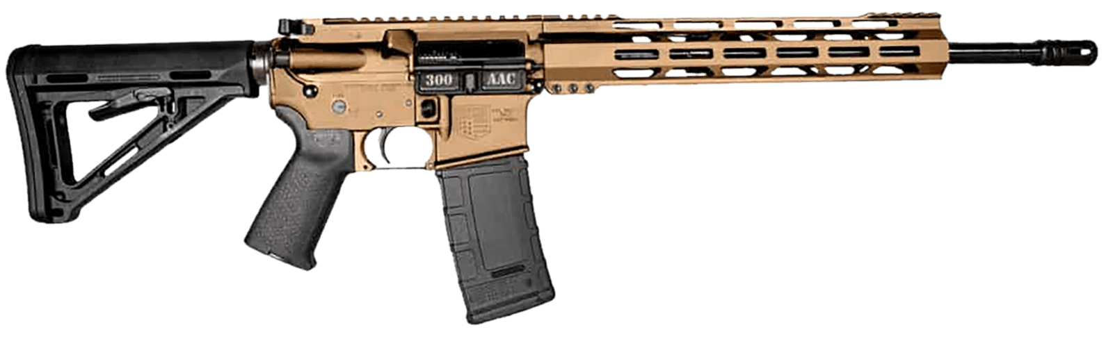 Diamondback DB1718B042 DB15  300 Blackout 30+1 Burnt Bronze Cerakote Picatinny Rail Aluminum Receiver, Black Synthetic Stock