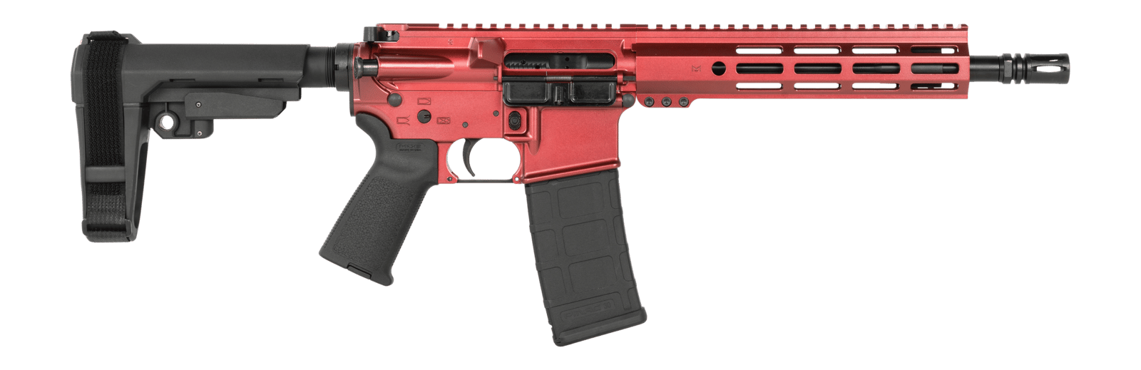 Shark Coast Tactical SCC07121BLZ-P Blaze  5.56 NATO 30+1 10.50" Black Nitride Threaded Barrel, Aluminum Receiver w/Picatinny Rail, M-LOK Handguard, Polymer SB Tactical SBA3 Brace, Polymer Grip