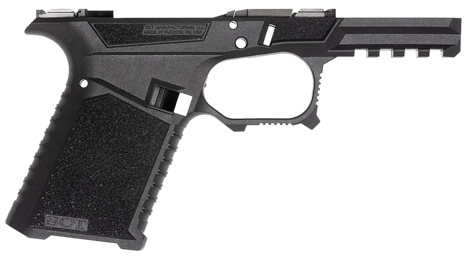 Sct Manufacturing 225000100 Compact  Compatible w/ Gen3 19/23/32 Black Polymer Frame Aggressive Texture Grip Includes Locking Block