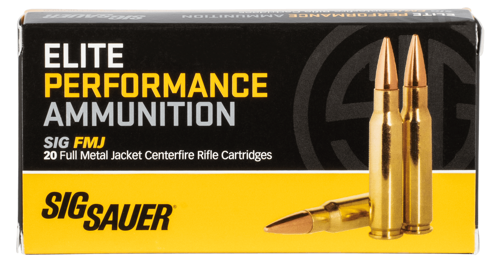Sig Sauer E308B120 Elite Performance  308 Win 150 gr Full Metal Jacket 20 Per Box/ 25 Case