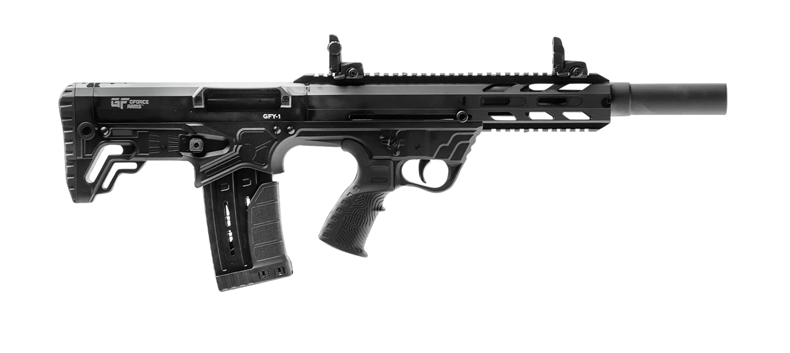 Gforce Arms GFY11220 GFY-1 USA 12 Gauge Semi-Auto 3" 5+1 18.50" Black Threaded Barrel, Black Cerakote Aluminum Receiver w/Picatinny Rail, Black Bullpup Polymer Stock, Polymer Grip