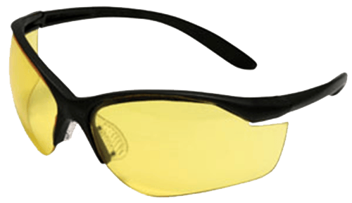 Howard Leight R01536 Uvex Vapor II Shooting Glasses Adult Amber Lens Anti-Fog Polycarbonate Black Frame
