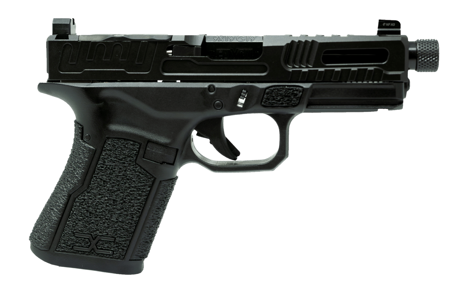 Faxon Firearms FX-19-HF-02 FX-19 Hellfire Gen 2 9mm Luger Black Threaded Barrel