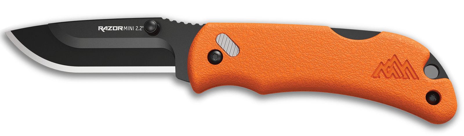 Outdoor Edge RMB222C RazorMini  2.20" Folding Plain 420J2 SS Blade Blaze Orange ABS Polymer Handle