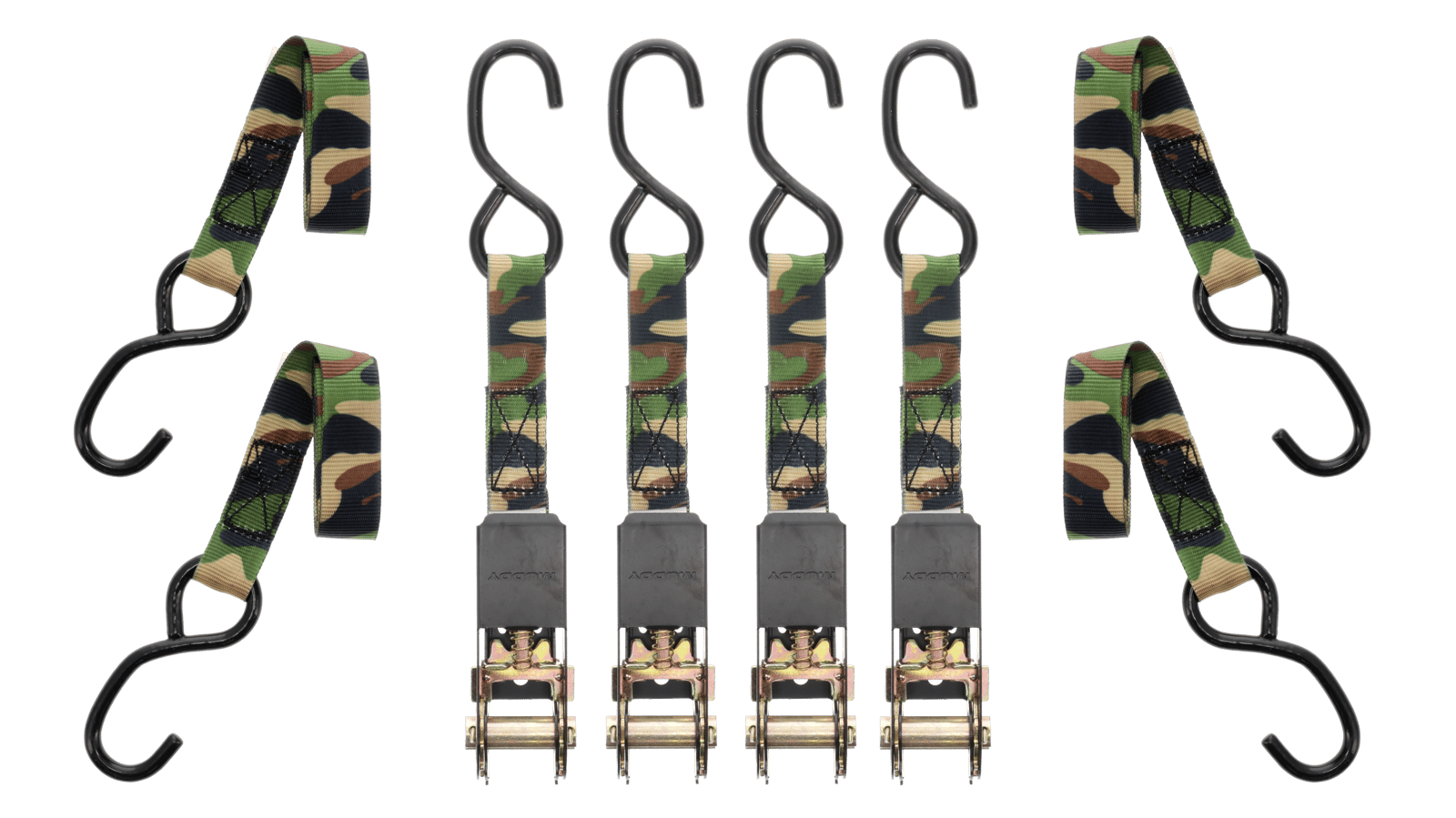 MUDDY MUD-SDRS8-4PK   1"X8' STD DUTY RATCHET STRAP
