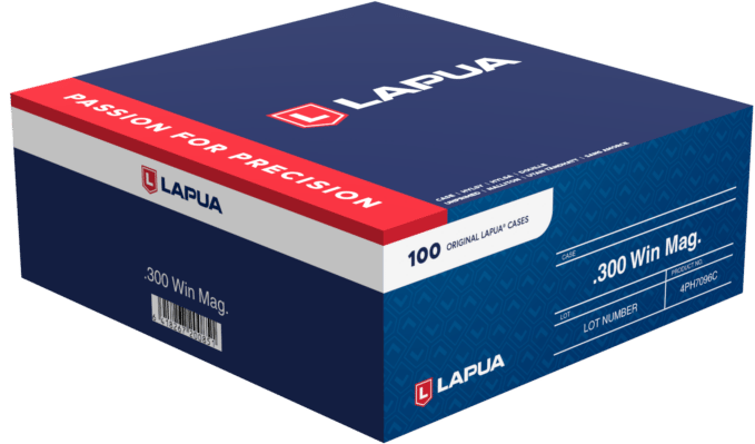 LAPUA 4PH7096C UNP CASE 300 WINCHESTER MAG 100