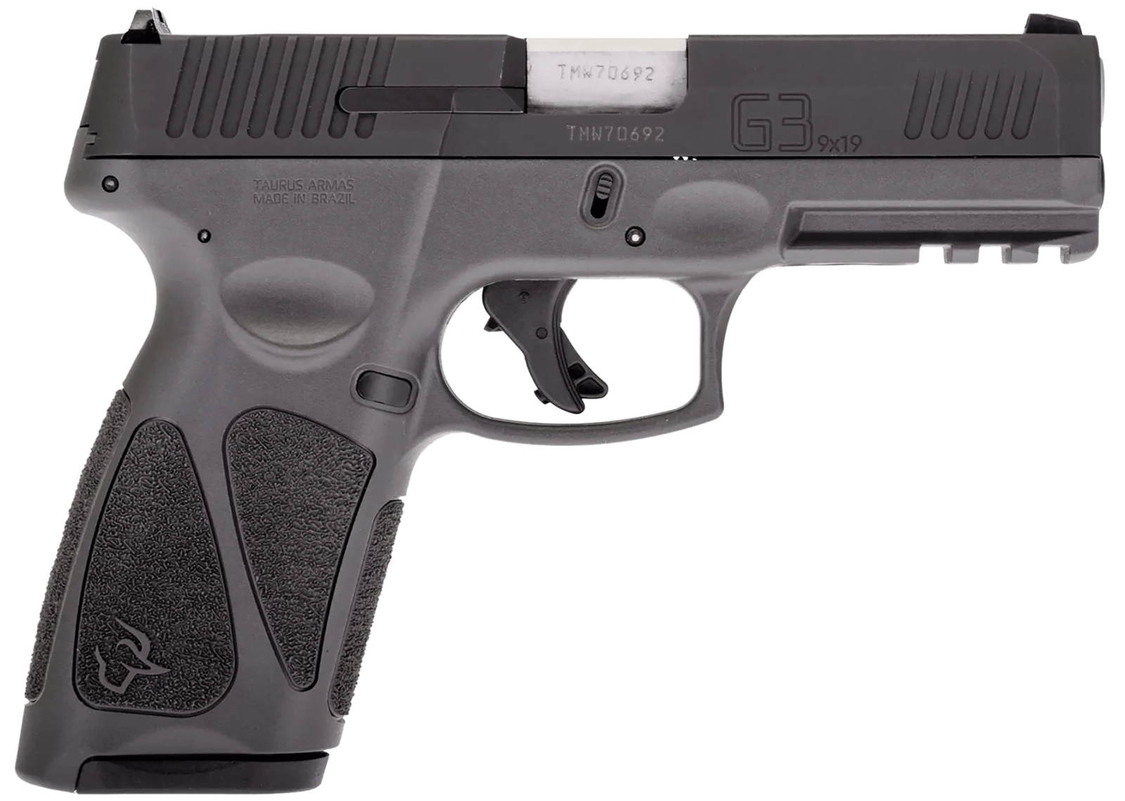 Taurus 1G3B941G G3  Full Size Frame 9mm Luger 15+1/17+1 4" Matte Stainless Steel Barrel, Matte Black Tenifer Serrated Steel Slide, Gray Polymer Frame w/Picatinny Rail, Gray Polymer Grip, Right Hand