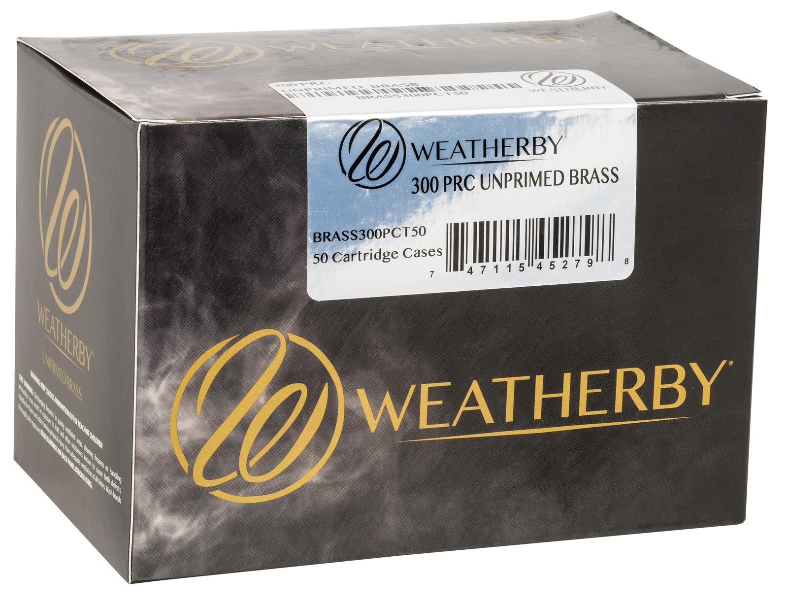 Weatherby BRASS300PCT50 Unprimed Cases  300PRC Rifle Brass 50/Box