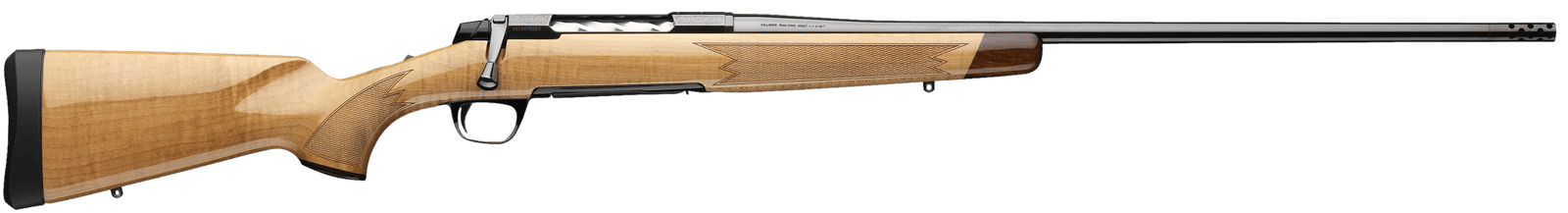 Browning 036080218 X-Bolt 2 Medallion 308 Win 4+1 22" Blue Polished Threaded Barrel & Drilled & Tapped Carbon Steel Receiver, Fixed Gloss AAAA Maple Wood Stock, Radial Muzzle Brake