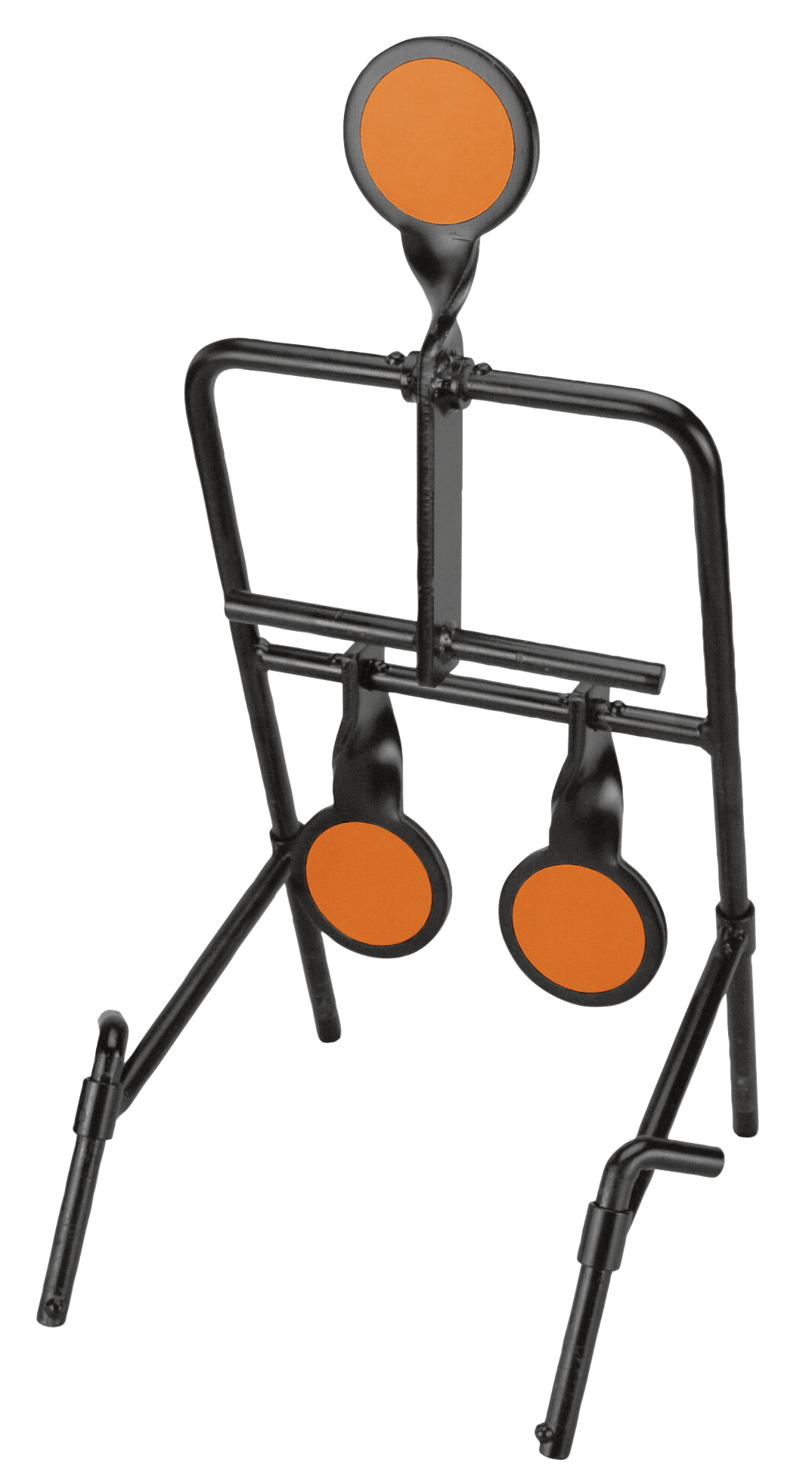 Caldwell 1071002 Resetting  Handgun Resetting Steel Target Black/Orange Circle Illustration Impact Enhancement Motion 3.50"