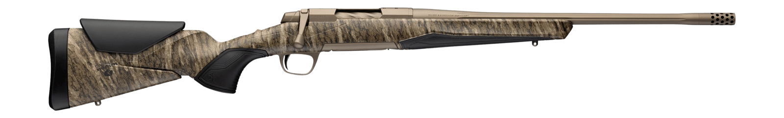 Browning 036147299 X-Bolt 2 Speed SPR Full Size 6.8 Western 3+1 20" Smoked Bronze Cerakote Fluted Threaded Barrel, Smoked Bronze Cerakote Steel Drilled & Tapped Receiver, Mossy Oak Bottomland Adj Vari