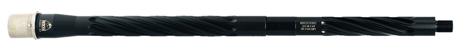 Faxon Firearms 15BW8M16SHQ5RNP3  Match 223 Wylde 16" Spiral Fluted Black Nitride 416 Stainless Barrel