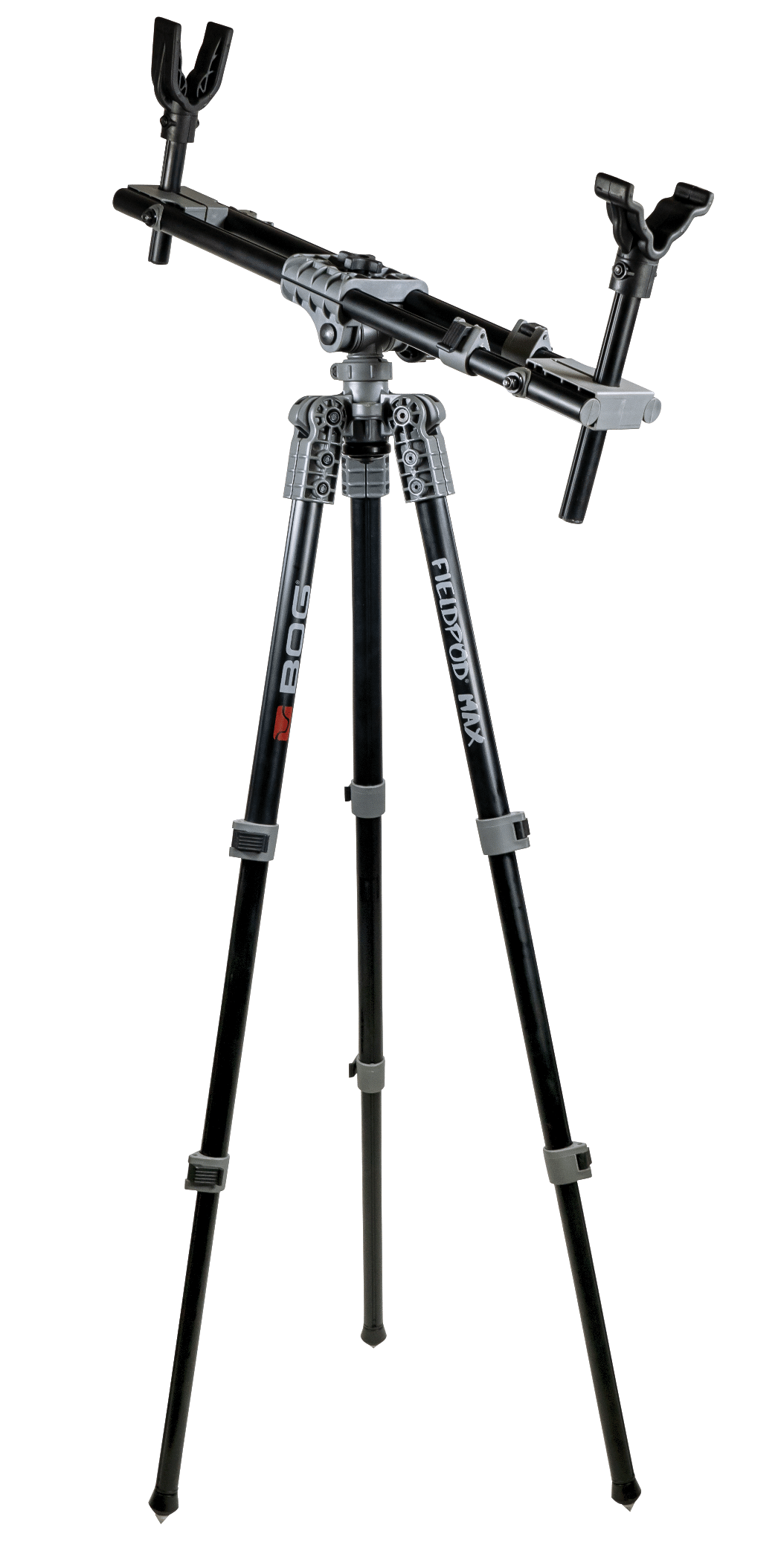 Bog-Pod 1100473 Fieldpod Max Tripod with Black Finish, Spike Feet, Carry Strap, Bubble Level, Independent Leg Adjustment & 20-48" Vertical Adjustment