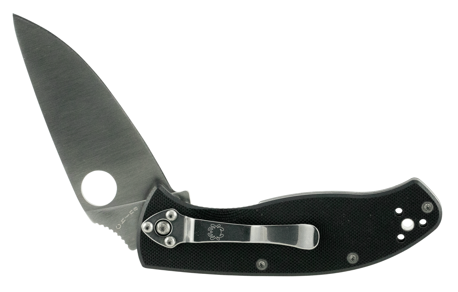 Spyderco C122GP Tenacious  3.39" Folding Drop Point Plain 8Cr13MoV SS Blade Black G10 Handle Includes Pocket Clip