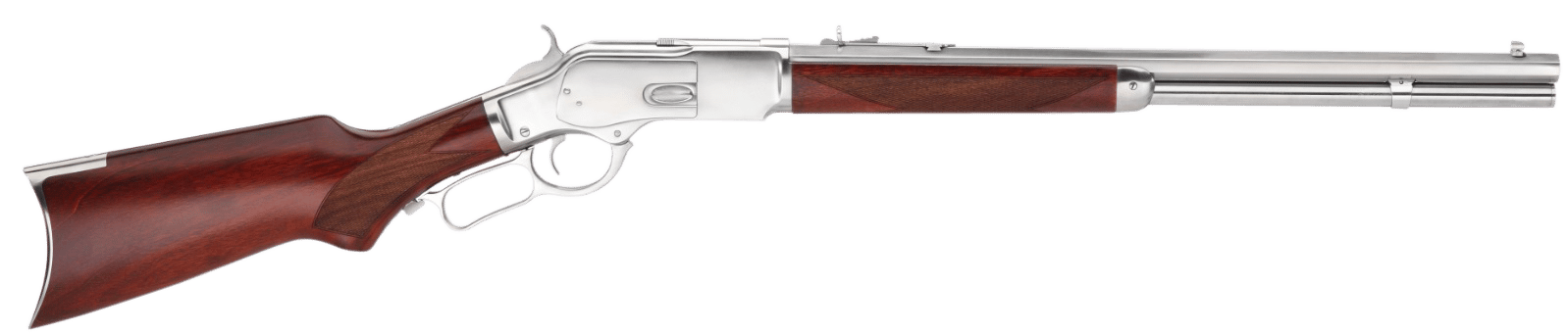 Taylors & Company 550247 1873  357 Mag Caliber with 10+1 Capacity, 20" Barrel, Silver Metal Finish & Walnut Fixed Pistol Grip Stock Right Hand (Full Size)