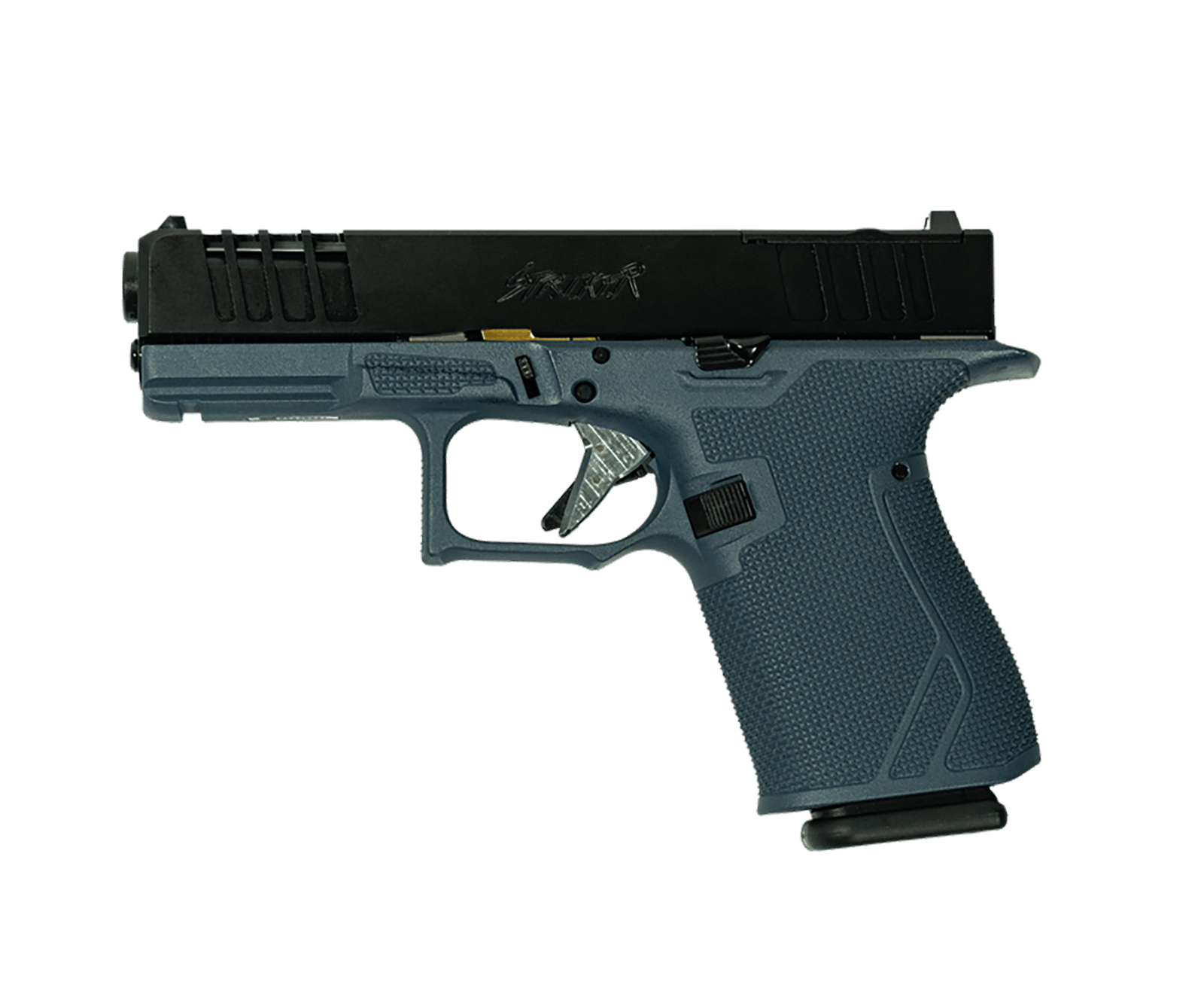 Great Lakes Firearms GL19BLU Striker  9mm 15+1 4" Front/Rear Serrations Cerakote Blue Titanium
