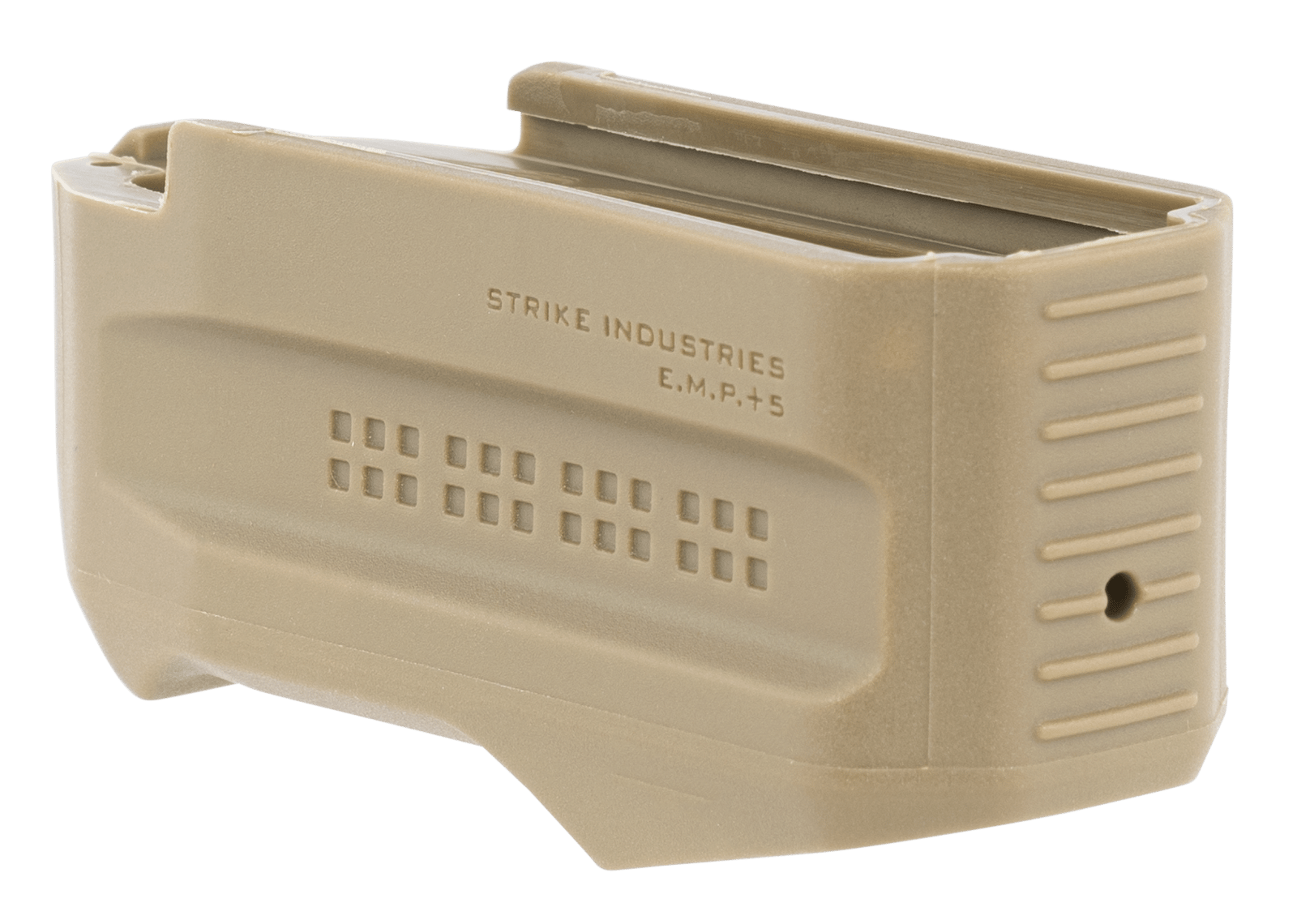 Strike Industries EMP+5FDE Enhanced Magazine Plate  made of Polymer with Flat Dark Earth Finish for Magpul PMAG Gen M3 (Adds 5rds)