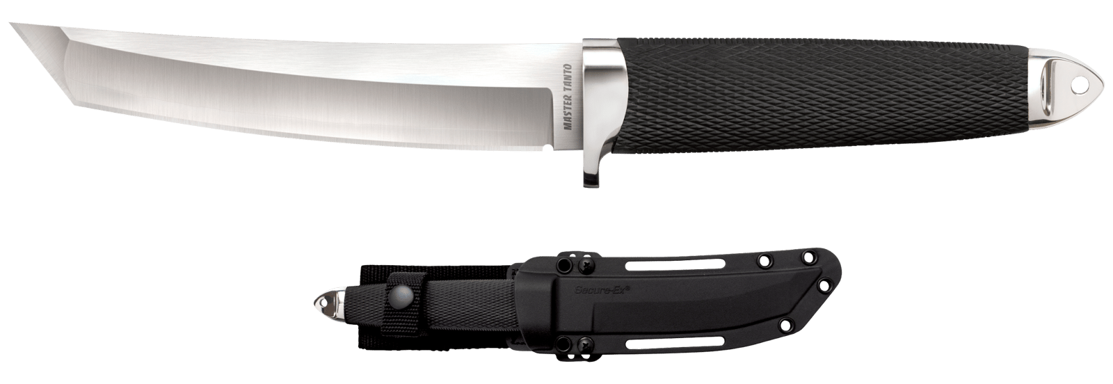 Cold Steel CS-35AB San Mai Master 6" Fixed Tanto Plain Satin VG-10 San Mai Blade/Black Textured/Oval Kray-Ex Handle Includes Sheath