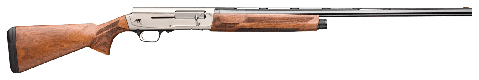 Browning 0119035004 A5 Upland Sweet Sixteen 16 Gauge Semi-Auto 2.75" 4- 2.75" Shells 28" Gloss Blued Vent Rib Barrel, Brushed Nickel Aluminum Alloy Receiver, Fixed Turkish Walnut Stock