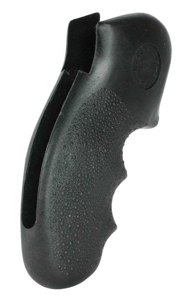 Hogue 19100 Monogrip Finger Grooves Black Nylon Cobblestone Finish Fits S&W K Frame with Round Butt