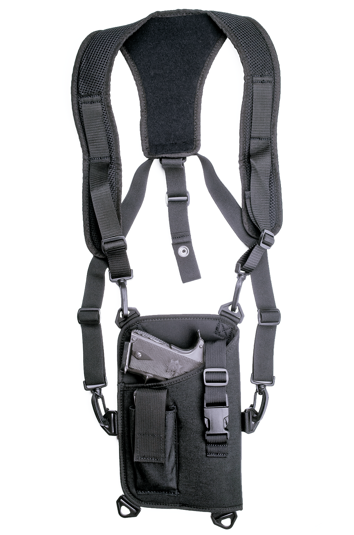 GrovTec US Inc GTHL14905R Trail Pack  Shoulder Black 1000D Nylon Harness Fits Large Semi-Auto Fits 4.50-5" Barrel Right Hand