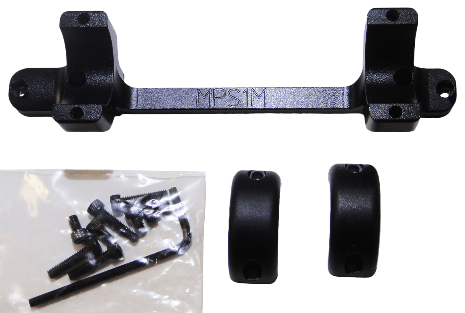 DNZ MPS1M Game Reaper-Mossberg Scope Mount/Ring Combo Matte Black 1"