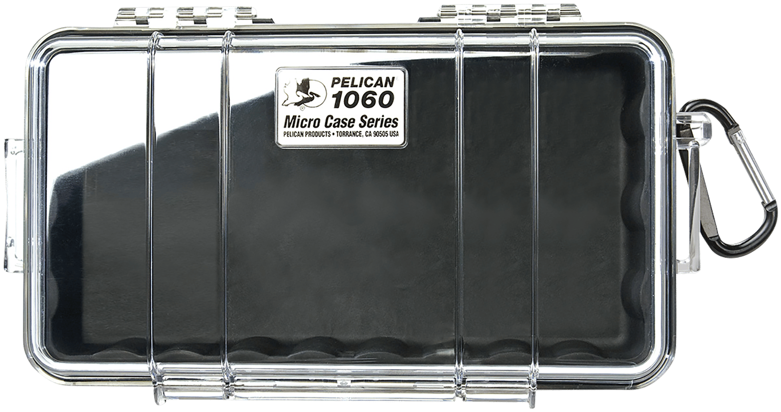 Pelican 1060025100 Micro Case  Black/Clear Polycarbonate 9.88" Long