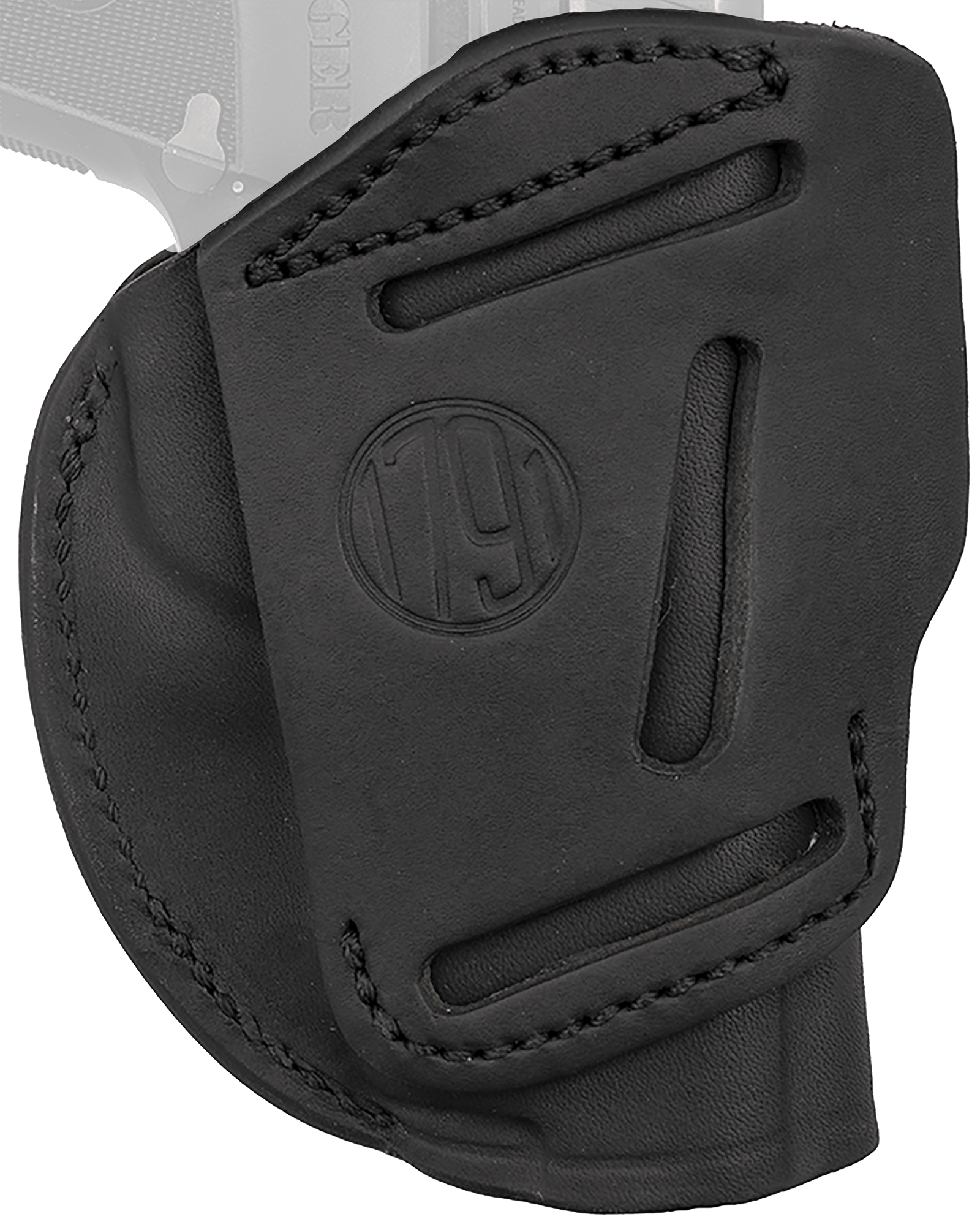 1791 Gunleather 4WH1SBLL 4-Way  IWB/OWB 01 Stealth Black Leather Belt Clip Fits 3-4" Barrel 1911 Left Hand