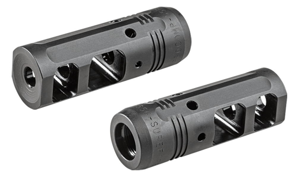 SureFire PROCOMP556 ProComp Muzzle Brake Black Nitride Steel with 1/2"-28 tpi Threads & 2.50" OAL for 5.56x45mm NATO M16, M4