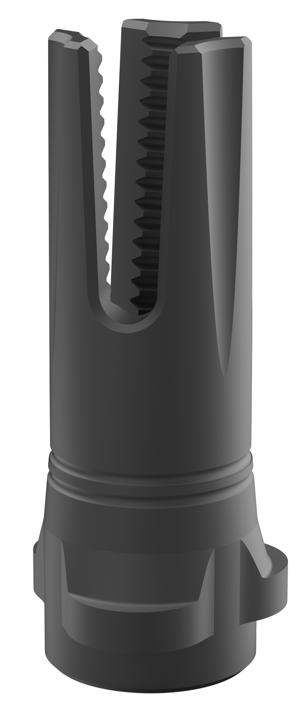 Breek Arms BRK4319 Scorch 3-Prong Flash Hider Black Nitride Steel 5/8"x24 Threads 9mmLuger Compatible w/ Breek-LOK 3QD