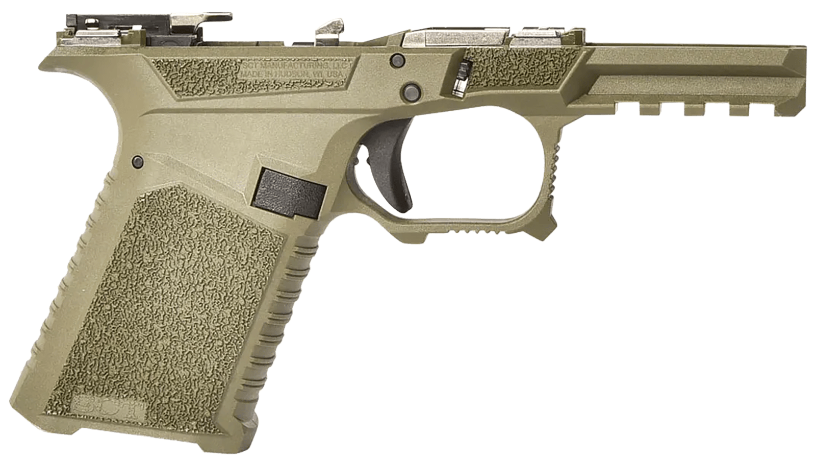 Sct Manufacturing 0226000000IB Compact  Compatible w/ Gen3 19/23/32 OD Green Polymer Frame Aggressive Texture Grip