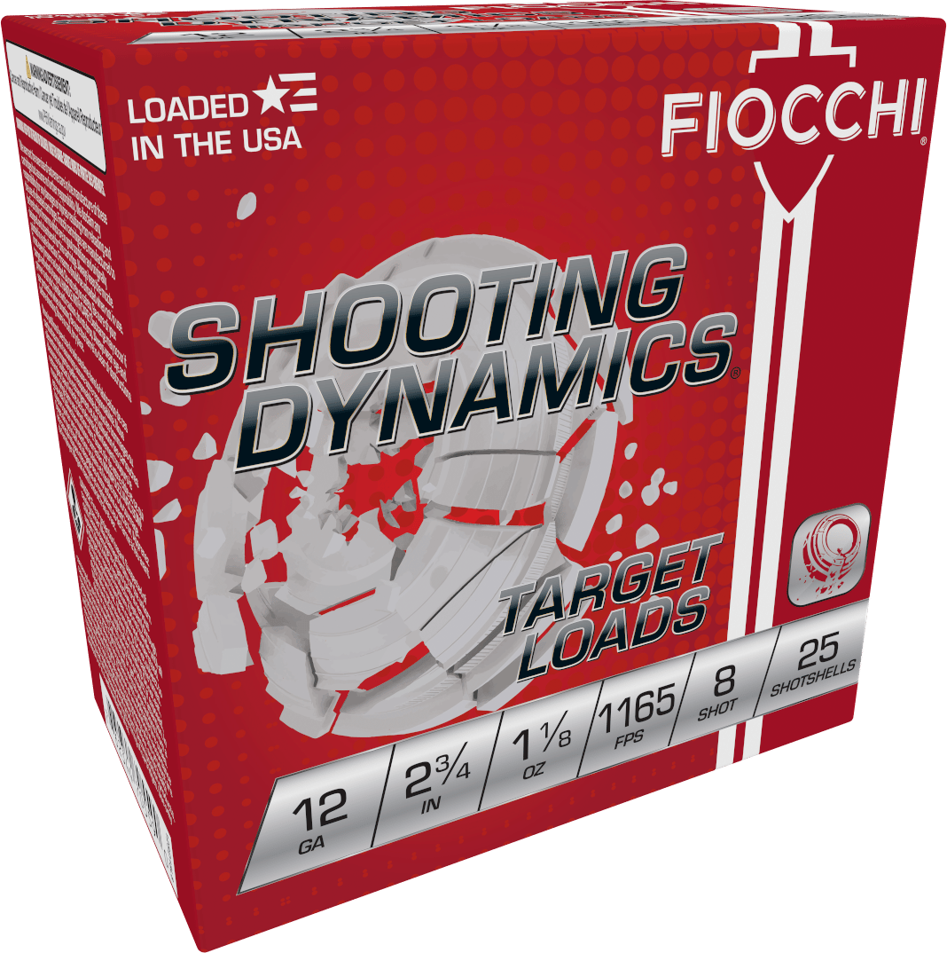 Fiocchi 12SD18L8 Shooting Dynamics Target 12Gauge 2.75" 1 1/8oz 8Shot 25 Per Box/10 Case