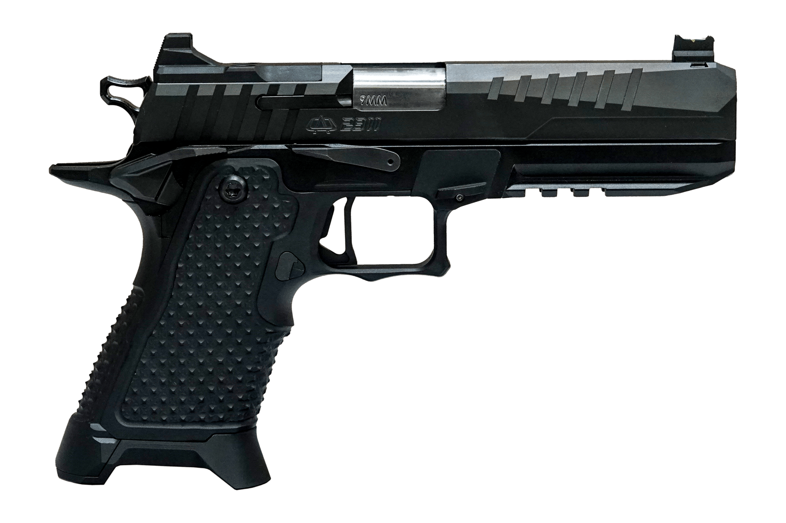 Oa Defense OA2311FULLSIZESTELITEB 2311 Standard Elite Full Size Frame 9mm Luger 10+1 5" Optic Ready Slide, Black Aluminum Frame w/Picatinny Rail, Black Aluminum Grip, Ambidextrous